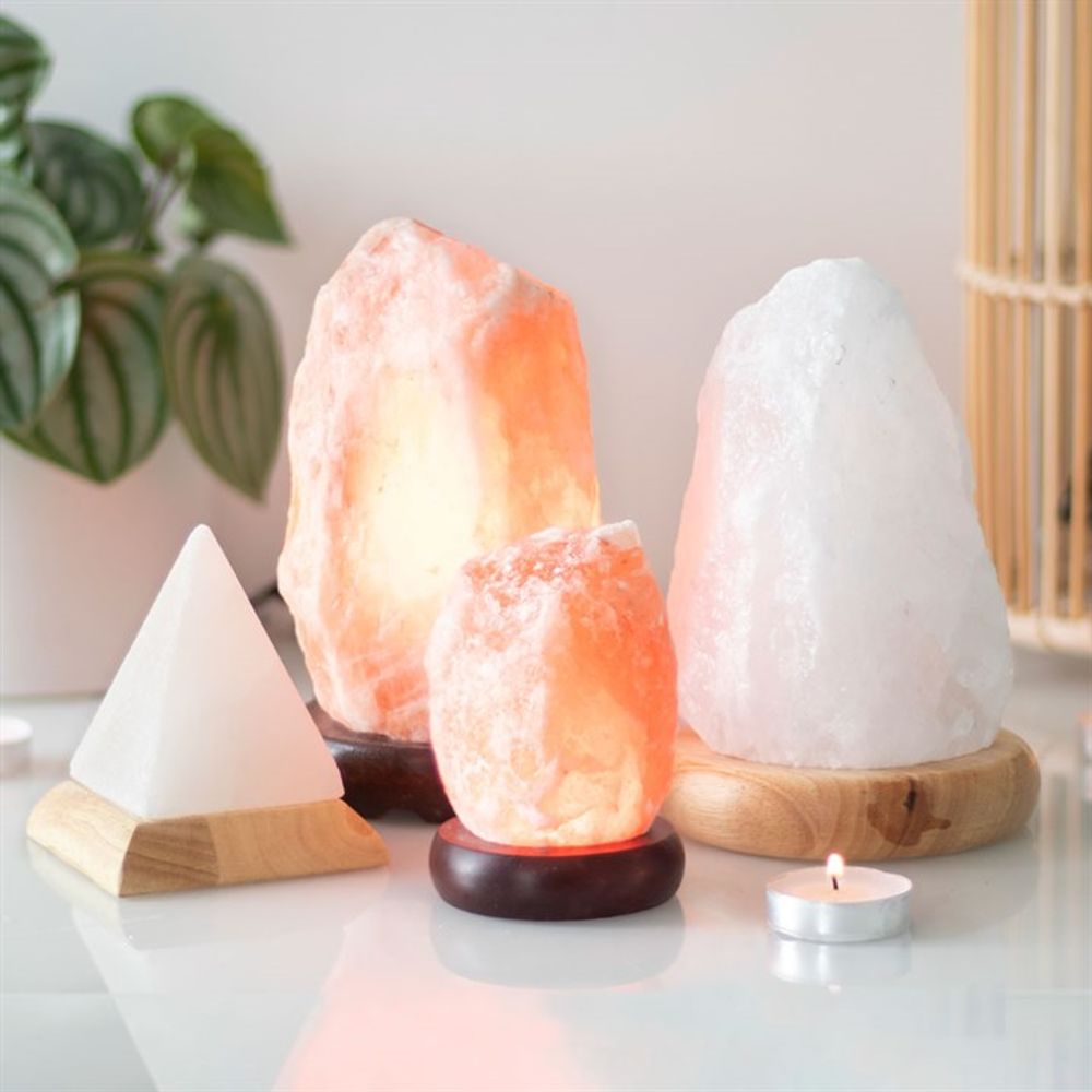 Pyramid White USB Salt Lamp