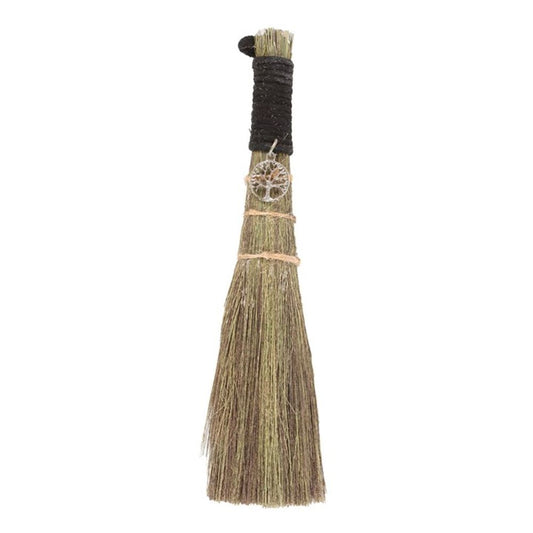 20cm Broom with Tree of Life Charm