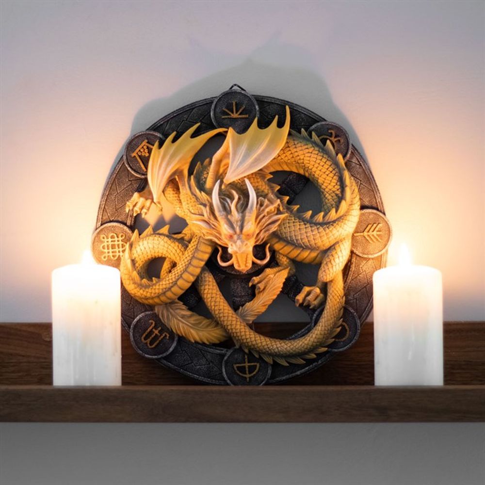 Imbolc Dragon Resin Wall Plaque by Anne Stokes