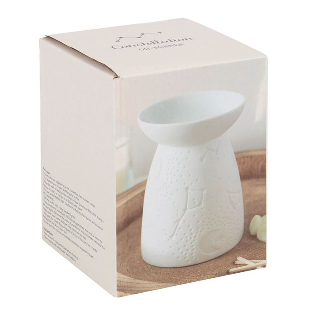 White Ceramic Constellation Oil Burner