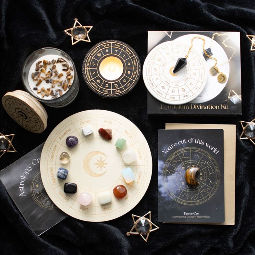 Astrology Wheel Crystal Grid Set