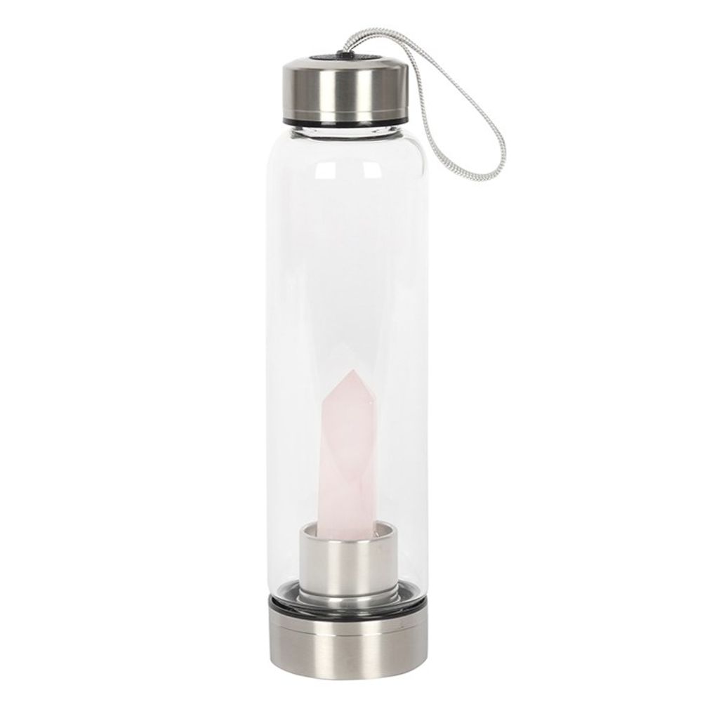 Rose Quartz Purifying Glass Water Bottle