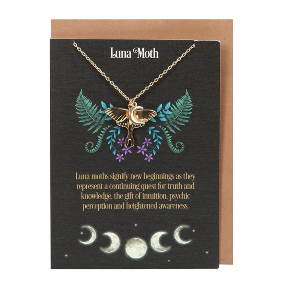 Luna Moth Necklace Card